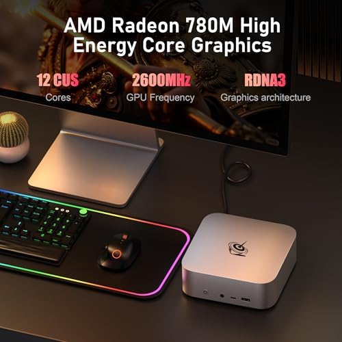 Beelink SER5 Max Mini PC - AMD Ryzen 7 6800U, 24GB RAM, 500GB SSD, 4K Triple Display, Perfect for Home Office & Gaming