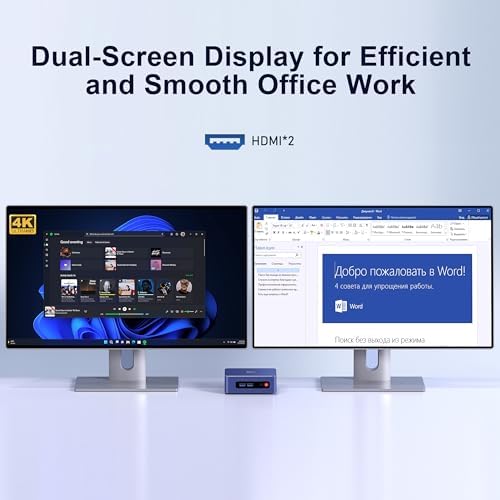 Beelink SER5 Max Mini PC - AMD Ryzen 7 6800U, 24GB RAM, 500GB SSD, 4K Triple Display, Perfect for Home Office & Gaming