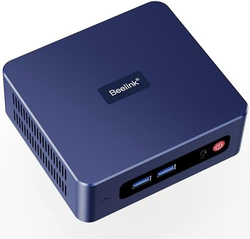 Beelink SER5 Max Mini PC - AMD Ryzen 7 6800U, 24GB RAM, 500GB SSD, 4K Triple Display, Perfect for Home Office & Gaming