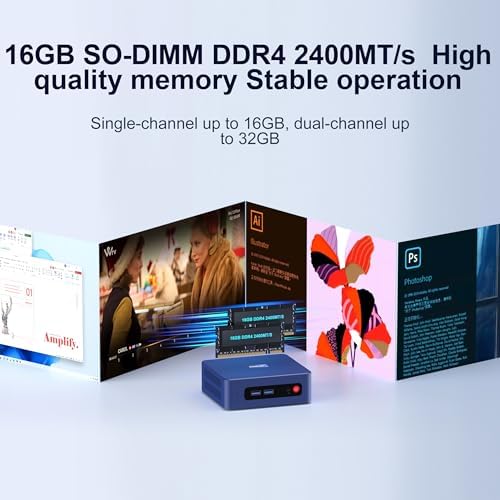 Beelink SER5 Max Mini PC - AMD Ryzen 7 6800U, 24GB RAM, 500GB SSD, 4K Triple Display, Perfect for Home Office & Gaming