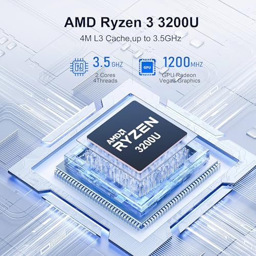 Beelink SER5 Max Mini PC - AMD Ryzen 7 6800U, 24GB RAM, 500GB SSD, 4K Triple Display, Perfect for Home Office & Gaming