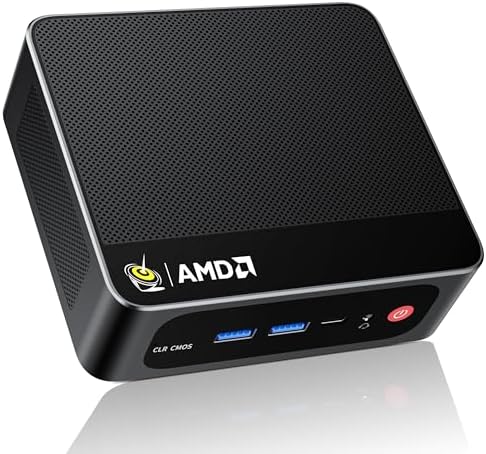 Beelink SER5 Max Mini PC - AMD Ryzen 7 6800U, 24GB RAM, 500GB SSD, 4K Triple Display, Perfect for Home Office & Gaming